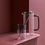 Ona Waterkan glas met deksel 120cl transparant - grijs