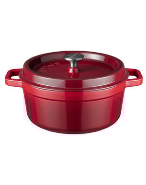 Sola Braadpan 24 cm Gietijzer rood
