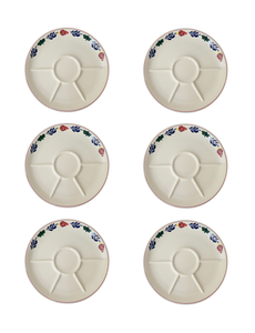 Royal Boch Fonduebord 27cm Boerenbont 6-stuks