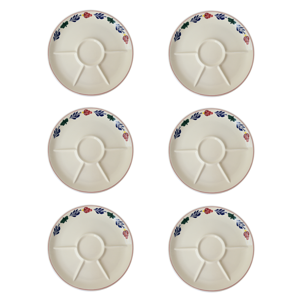 Royal Boch Fonduebord 27cm Boerenbont 6-stuks