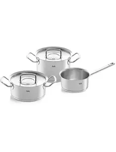 Fissler Pannenset Original Profi 3-delig RVS deksels Fissler
