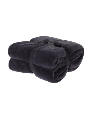 Home & Styling Fleece deken 180x230cm antraciet