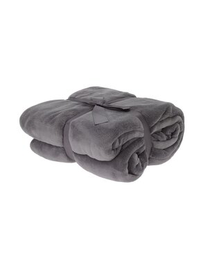 Home & Styling Fleece deken 180x230cm grijs