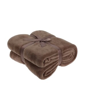 Home & Styling Fleece deken 180x230cm taupe