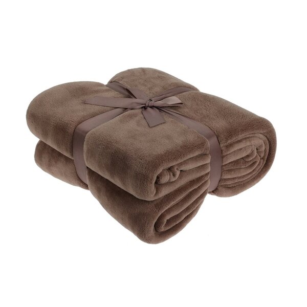 Home & Styling Fleece deken 180x230cm taupe