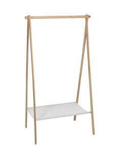 Home & Styling Kledingrek met plank bamboe