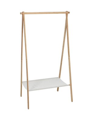 Home & Styling Kledingrek met plank bamboe