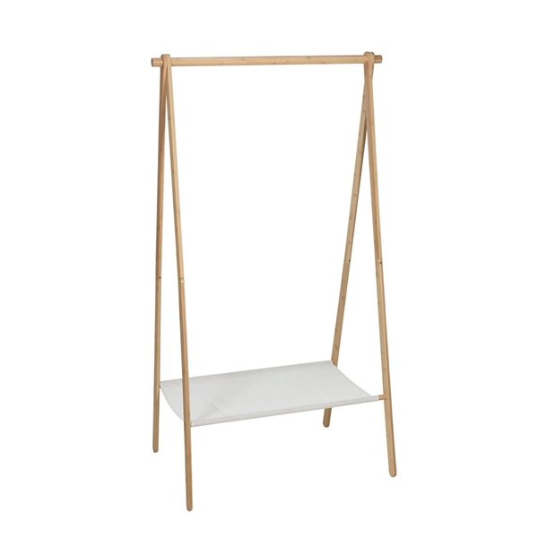 Home & Styling Kledingrek met plank bamboe