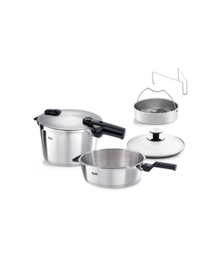 Fissler Snelkookpannenset met stoominzet 4L + 8L  Vitaquick Premium Fissler