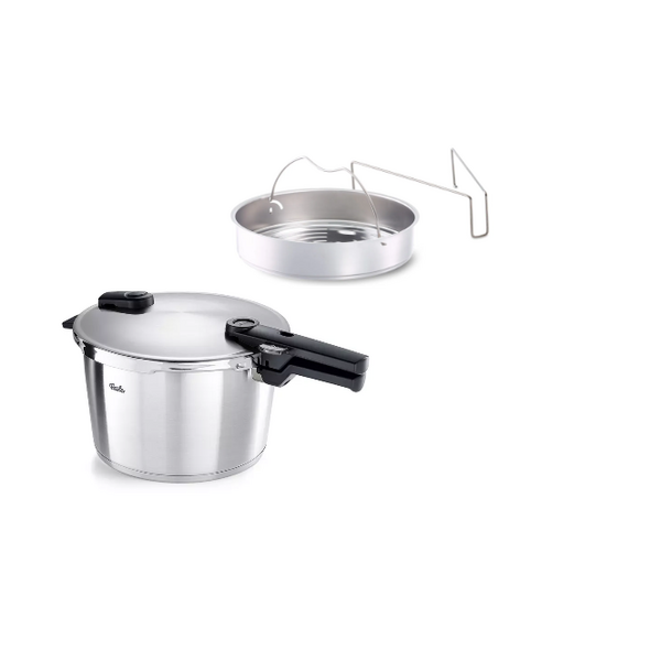 Fissler Snelkookpan met stoominzet 8L Vitaquick Premium Fissler