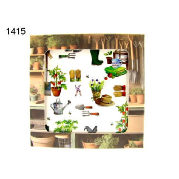 Lesser & Pavey Glasonderzetters set-4 Green Fingers