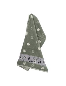 Bunzlau Castle Keukendoek Forest Animals Dark Green