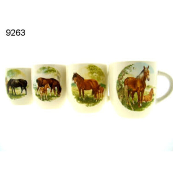 Mok paard klein 4 assorti