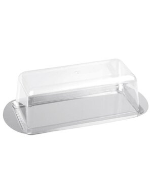 CHG Gross Cakeschaal Torta 35x17cm met stolp RVS