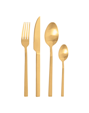 Pintinox Bestekset 6 persoons 24 delig Duke goud