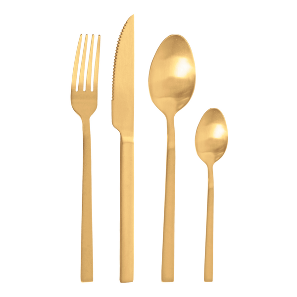 Pintinox Bestekset 6 persoons 24 delig Duke goud