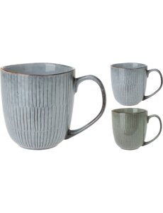  Beker aardewerk 350ml 2 assorti