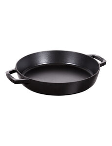 Staub Hapjespan/Paellapan met 2 handgrepen 34cm gietijzer zwart