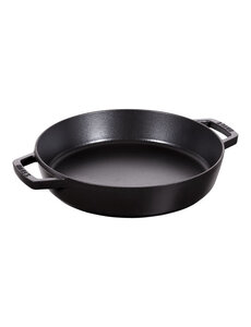 Staub Hapjespan/Paellapan met 2 handgrepen 26cm gietijzer zwart
