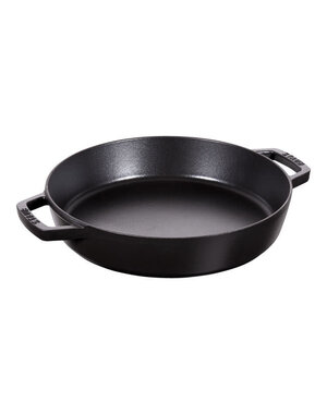 Staub Hapjespan/Paellapan met 2 handgrepen 26cm gietijzer zwart