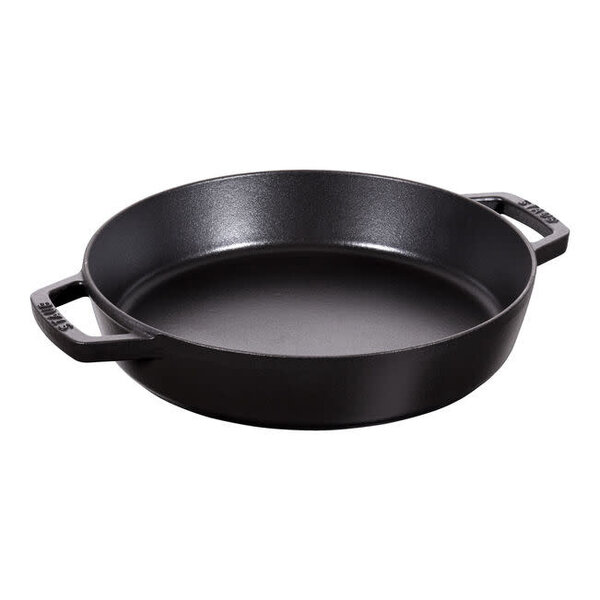 Staub Hapjespan/Paellapan met 2 handgrepen 26cm gietijzer zwart