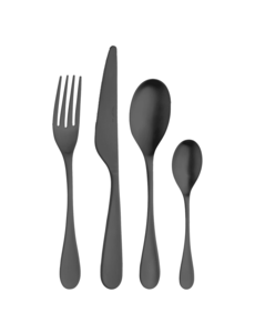 Pintinox Cassette 6 persoons 24-delig Satin zwart Drop