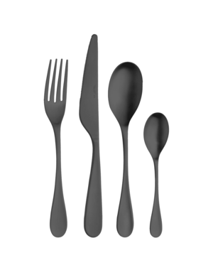 Pintinox Cassette 6 persoons 24-delig Satin zwart Drop