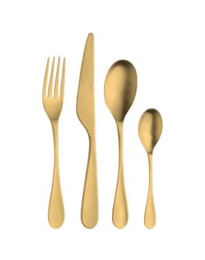 Pintinox Cassette 6 persoons 24-delig Satin goud Drop