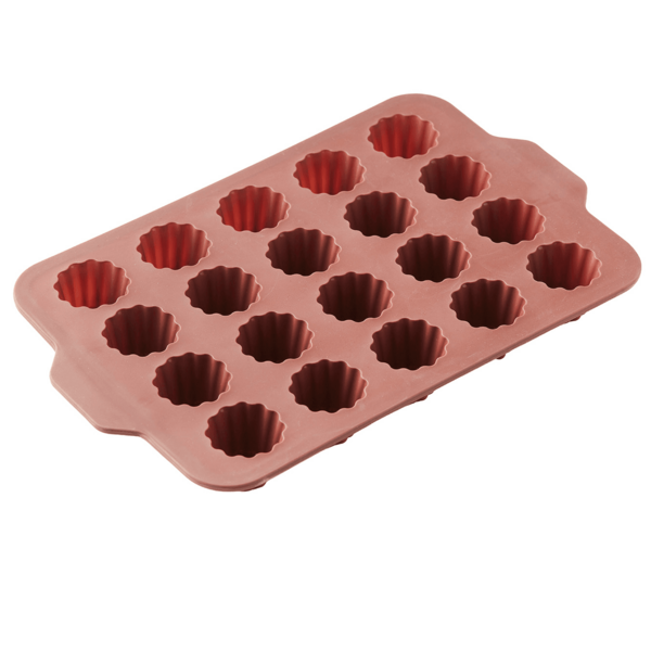 Point-Virgule Bakvorm voor 20 cannelés Silicone Vintage Maroon