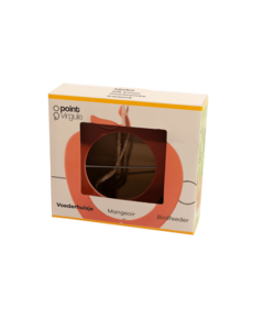 Point-Virgule Voederhuisje appel uit bamboevezel donker oranje