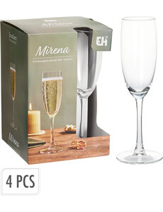 Excellent Houseware Champagneglas 180 ml Mirena set 4 stuks