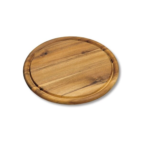 Kesper Snijplank-Bistrobord Acacia geolied rond 25cm