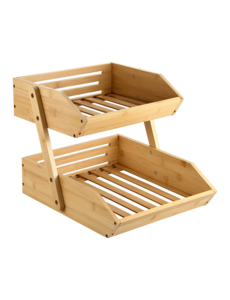 Kesper Opbergrek - Keukenrek 2-laags bamboe