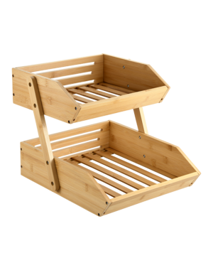 Kesper Opbergrek - Keukenrek 2-laags bamboe