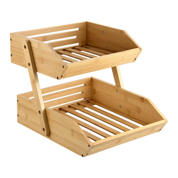 Kesper Opbergrek - Keukenrek 2-laags bamboe