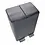 Wicotex Pedaalemmer 60 liter 2x30liter antraciet