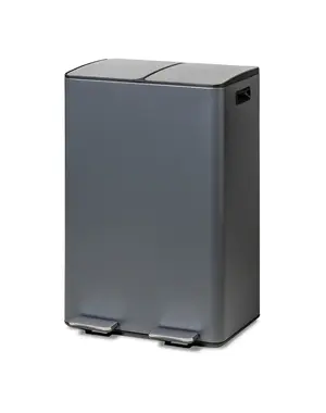 Wicotex Pedaalemmer 60 liter 2x30liter antraciet