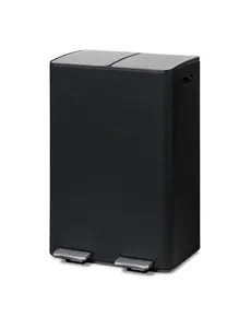 Wicotex Pedaalemmer 60 liter 2x30liter zwart