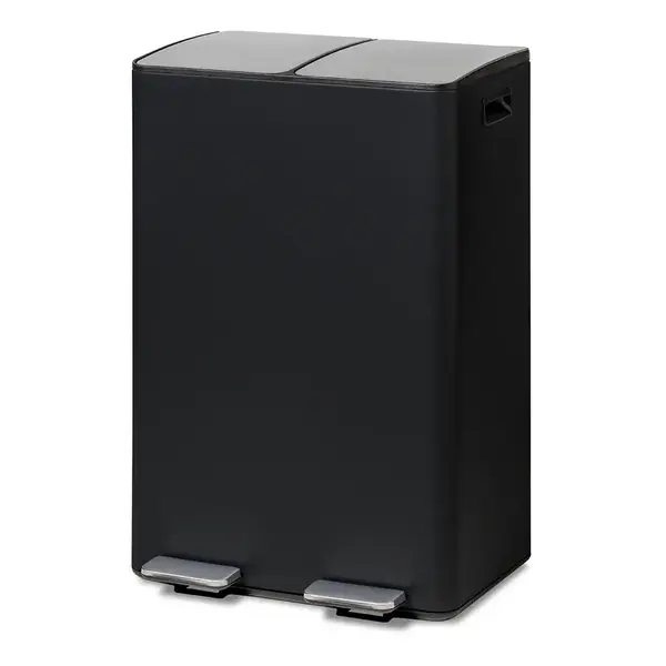 Wicotex Pedaalemmer 60 liter 2x30liter zwart