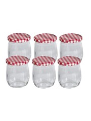 MamboCat 48er Set jamppot 435 ml jamppot weckpot voorraadpotten tot 82 groen geruit deksel incl. receptenboekje met diamant-suiker