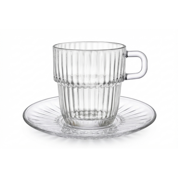 Bormioli Rocco Theeglas met schotel Barshine