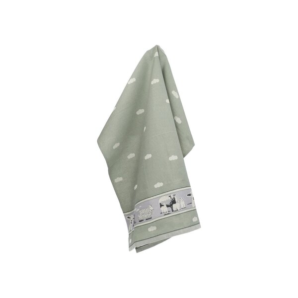Bunzlau Castle Theedoek Sheep Dark Green