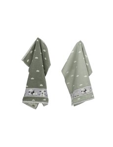 Bunzlau Castle Set keuken- en theedoek Sheep Dark Green