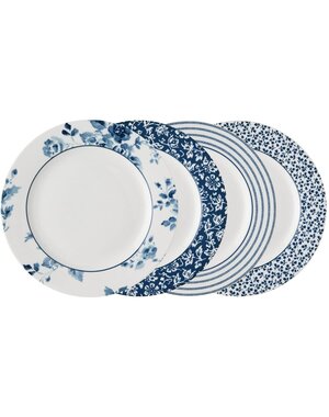 Laura Ashley Bordenset van 4 Assorti platte borden 23cm Laura Ashley