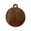 Snijplank - Serveerplank 25x29cm rond walnoot