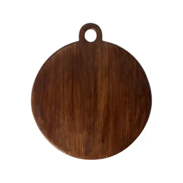 Snijplank - Serveerplank 40cm rond teakhout