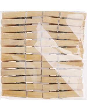  Wasknijpers bamboe set van 48 stuks