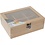 Excellent Houseware Theedoos 6 vakken met venster 21x16cm bamboe