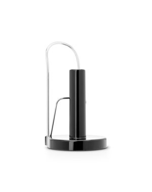 Brabantia Keukenrolhouder staand zwart/Brilliant Steel