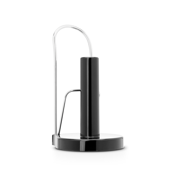 Brabantia Keukenrolhouder staand zwart/Brilliant Steel